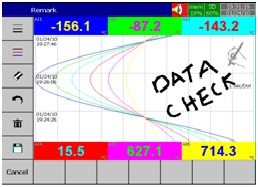 Pyrotracer paperless recorder screen