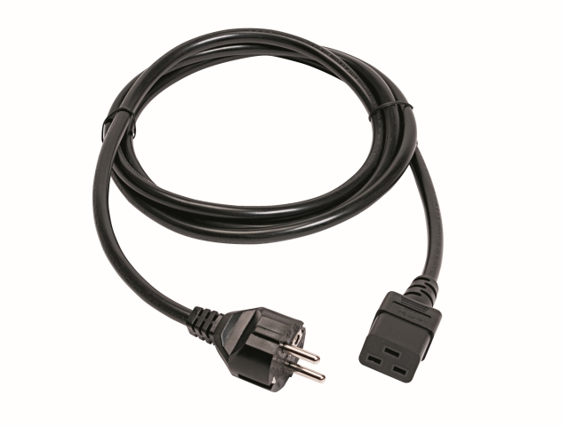 Cordon d'alimentation secteur 2P+T EURO type C19